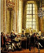 Pehr Hillestrom conversation pa drottningholm oil painting artist